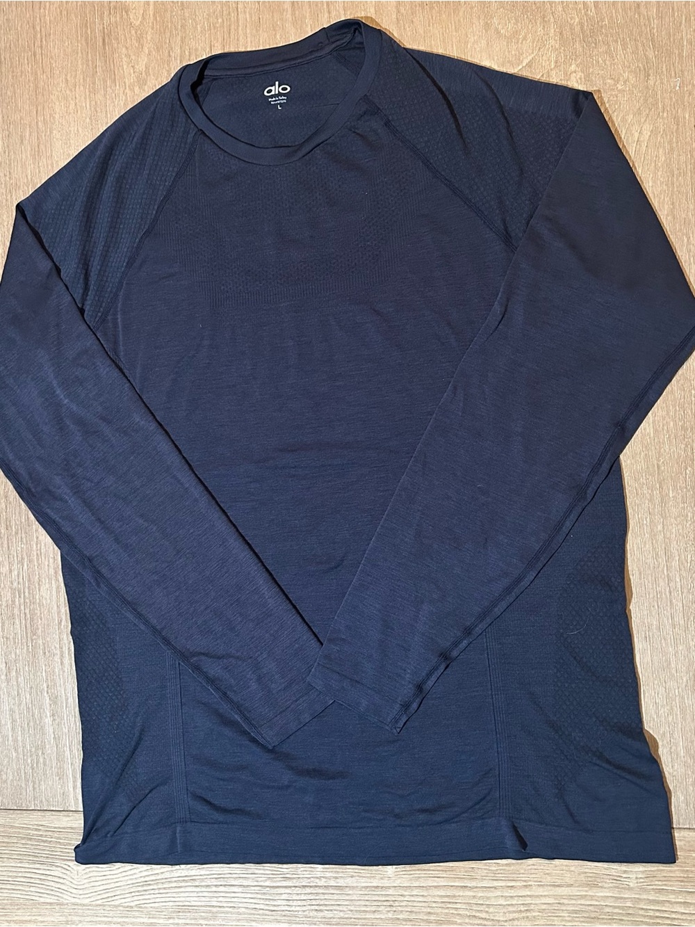 Alo Men’s Long Sleeve Crew Neck Shirt - Black L